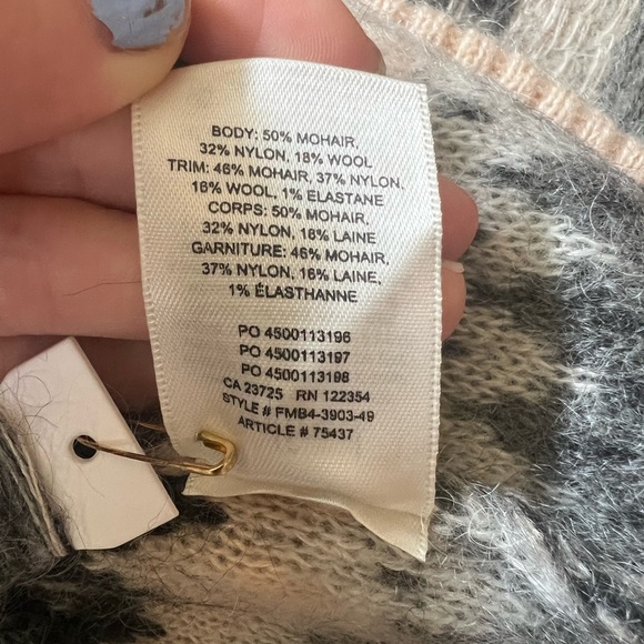 Wilfred Cadence  Cropped Cardigan Striped Wool Blend Sweater Size XS - Picture 9 of 10